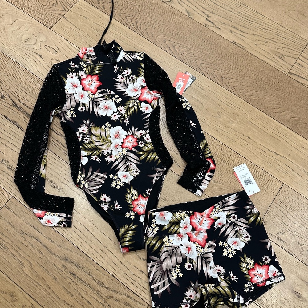 Hurley X Carissa Moore Highland Tropics MAX L/S Moderate Surfsuit Swimsuit SET - Picture 2 of 9
